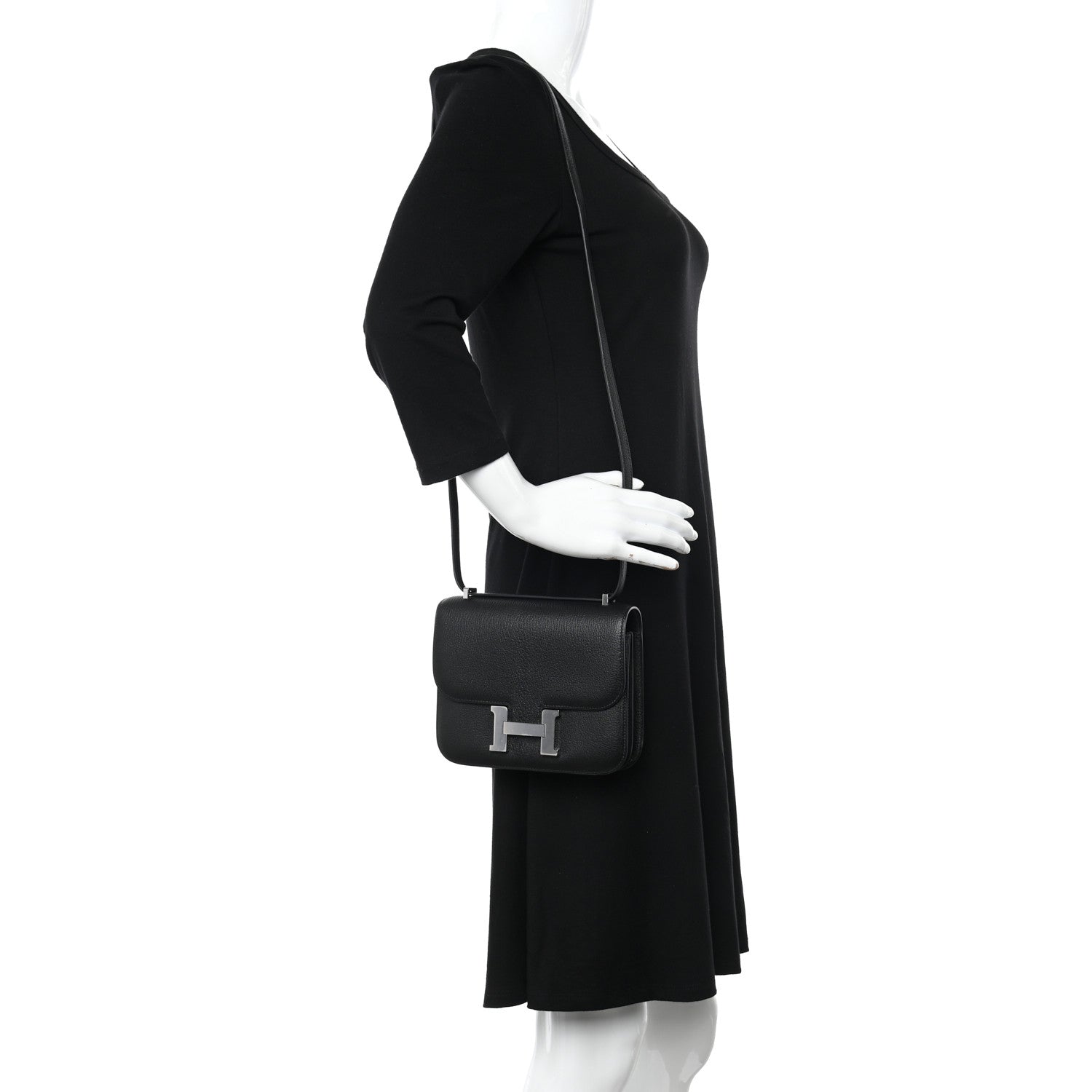 Hermes Chevre Mysore Constance 18 Black 2 of 11