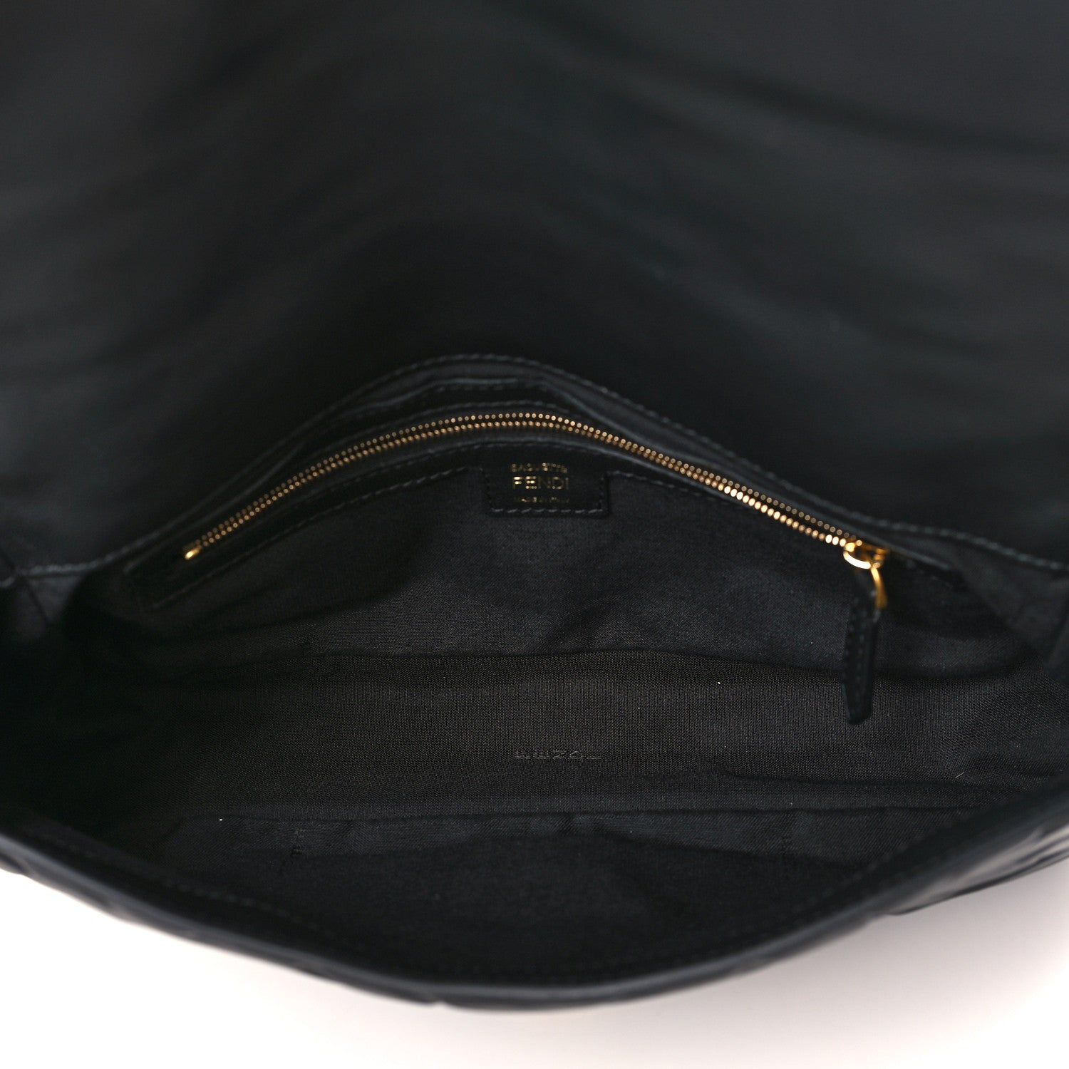 Fendi Nappa FF 1974 Embossed Baguette Black 5 of 9