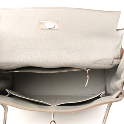 Hermes Taurillon Clemence Kelly Retourne 32 Gris Perle 5 of 12