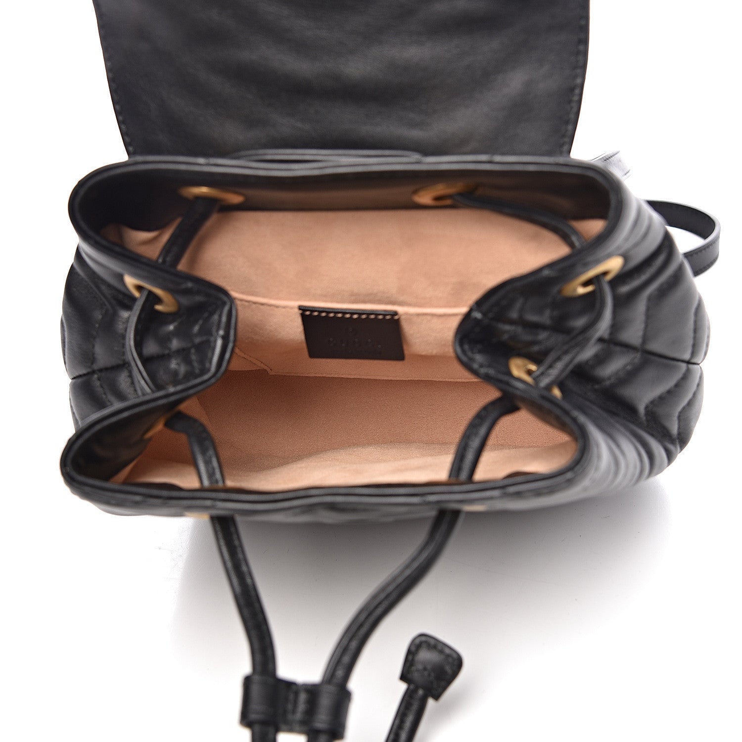 Gucci Calfskin Matelasse GG Marmont Flap Backpack Black 5 of 10