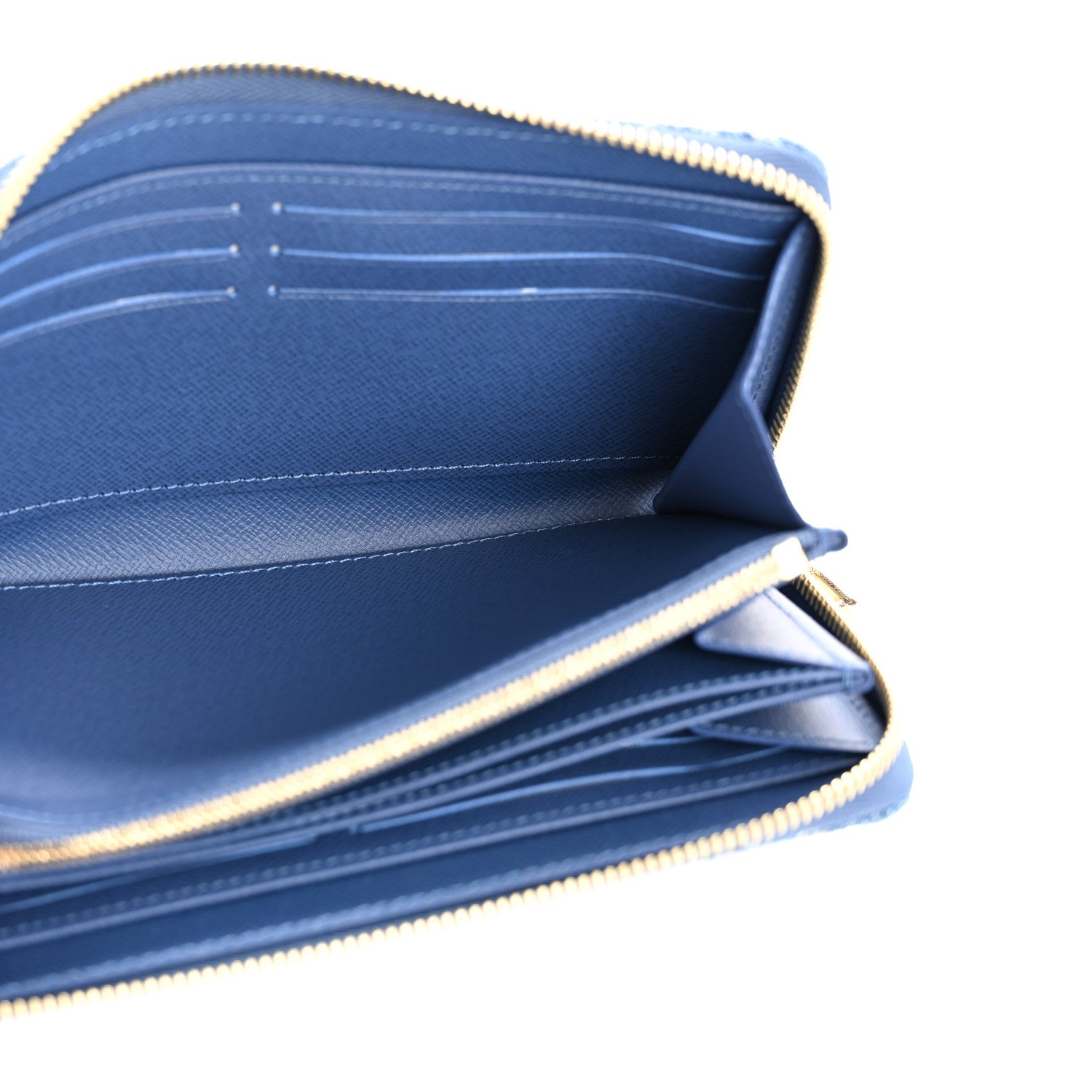 Louis Vuitton Monogram Denim Zippy Wallet NM Blue 1765000