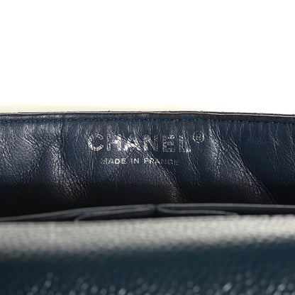 Chanel Caviar Quilted East West Flap Blue 7 of 8