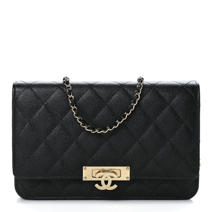 Chanel Caviar Quilted Golden Class Wallet On Chain WOC Black 1 of 10