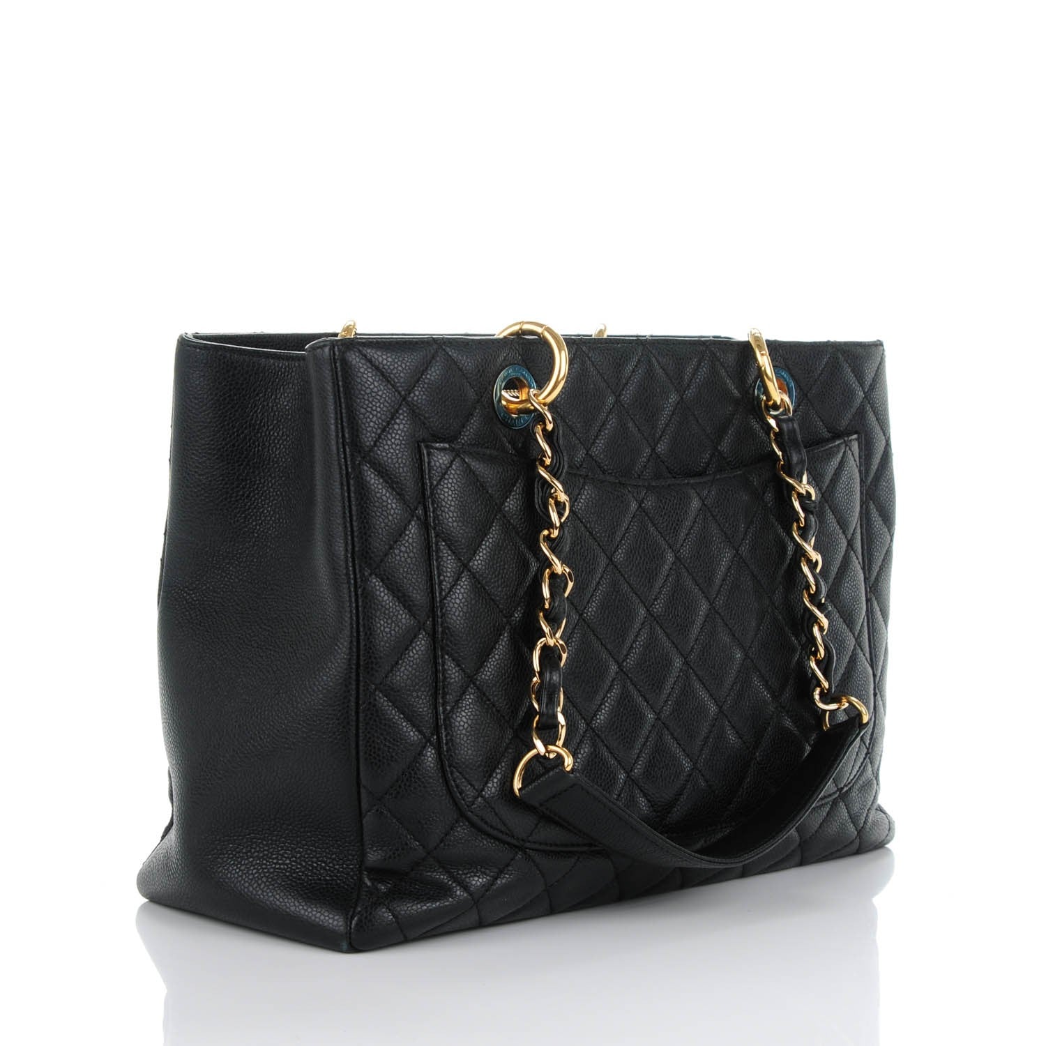 Chanel Caviar Quilted Grand Shopping Tote GST Black 3 of 9