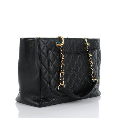 Chanel Caviar Quilted Grand Shopping Tote GST Black 3 of 9