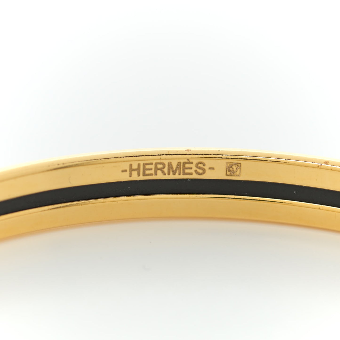 Enamel Printed Extra Narrow Bracelet 70 White