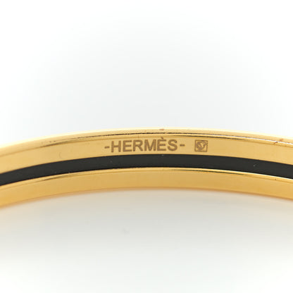 Hermes Enamel Printed Extra Narrow Bracelet 70 White 4 of 5