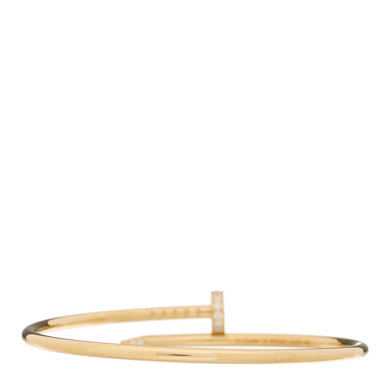 Cartier 18K Yellow Gold Diamond Small Juste Un Clou Bracelet 15 2 of 4