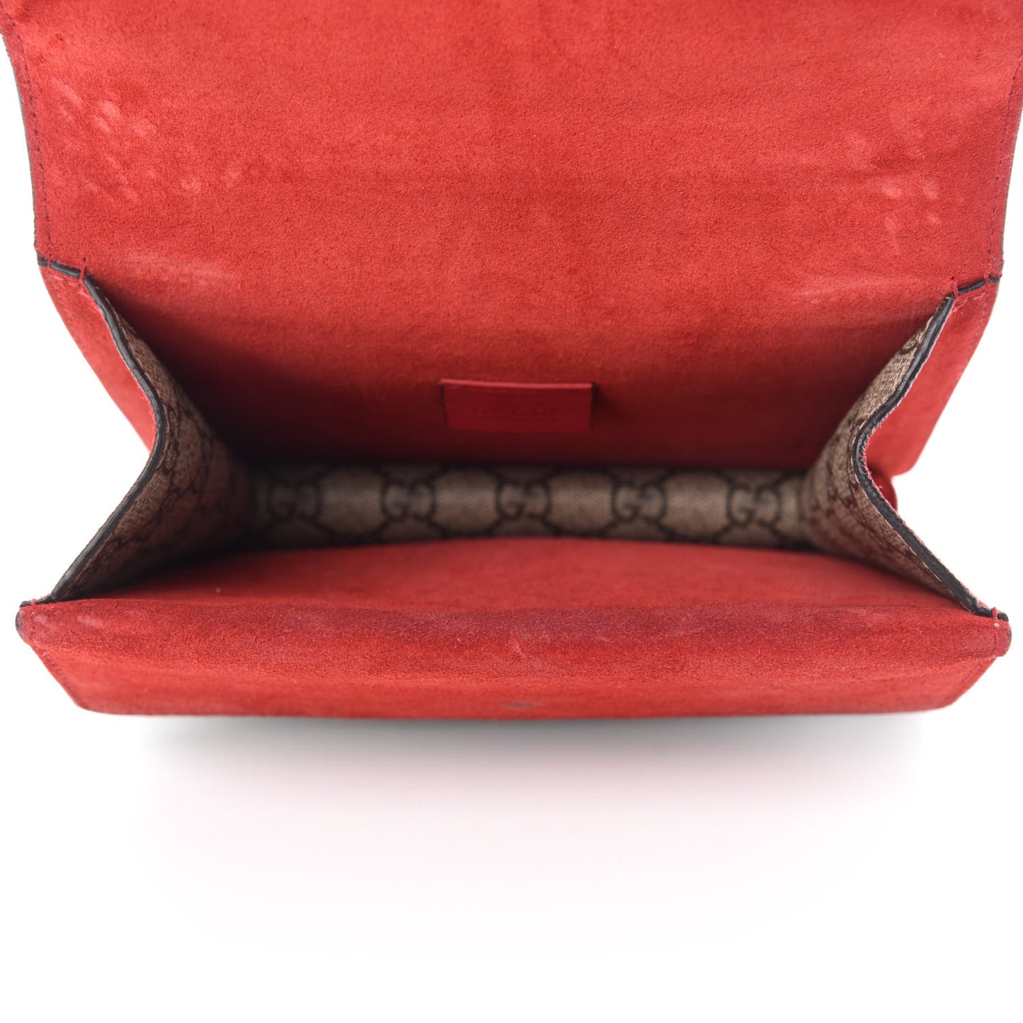 GG Supreme Monogram Mini Dionysus Shoulder Bag Hibiscus Red