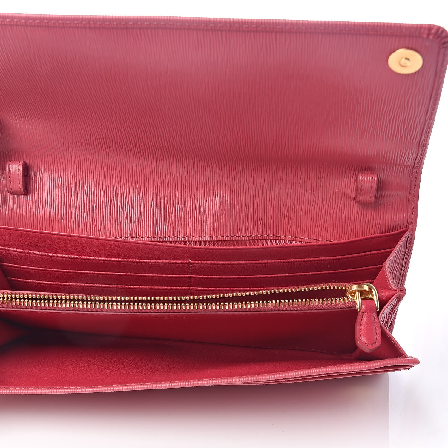 Prada Vitello Move Oro Chain Wallet Peonia 5 of 9
