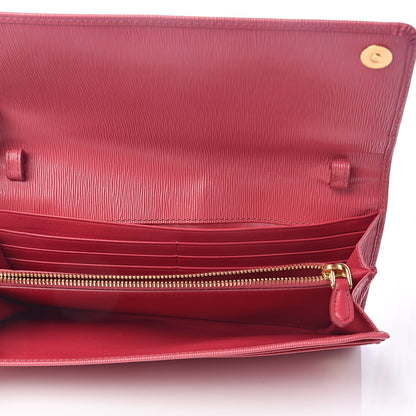 Prada Vitello Move Oro Chain Wallet Peonia 5 of 9