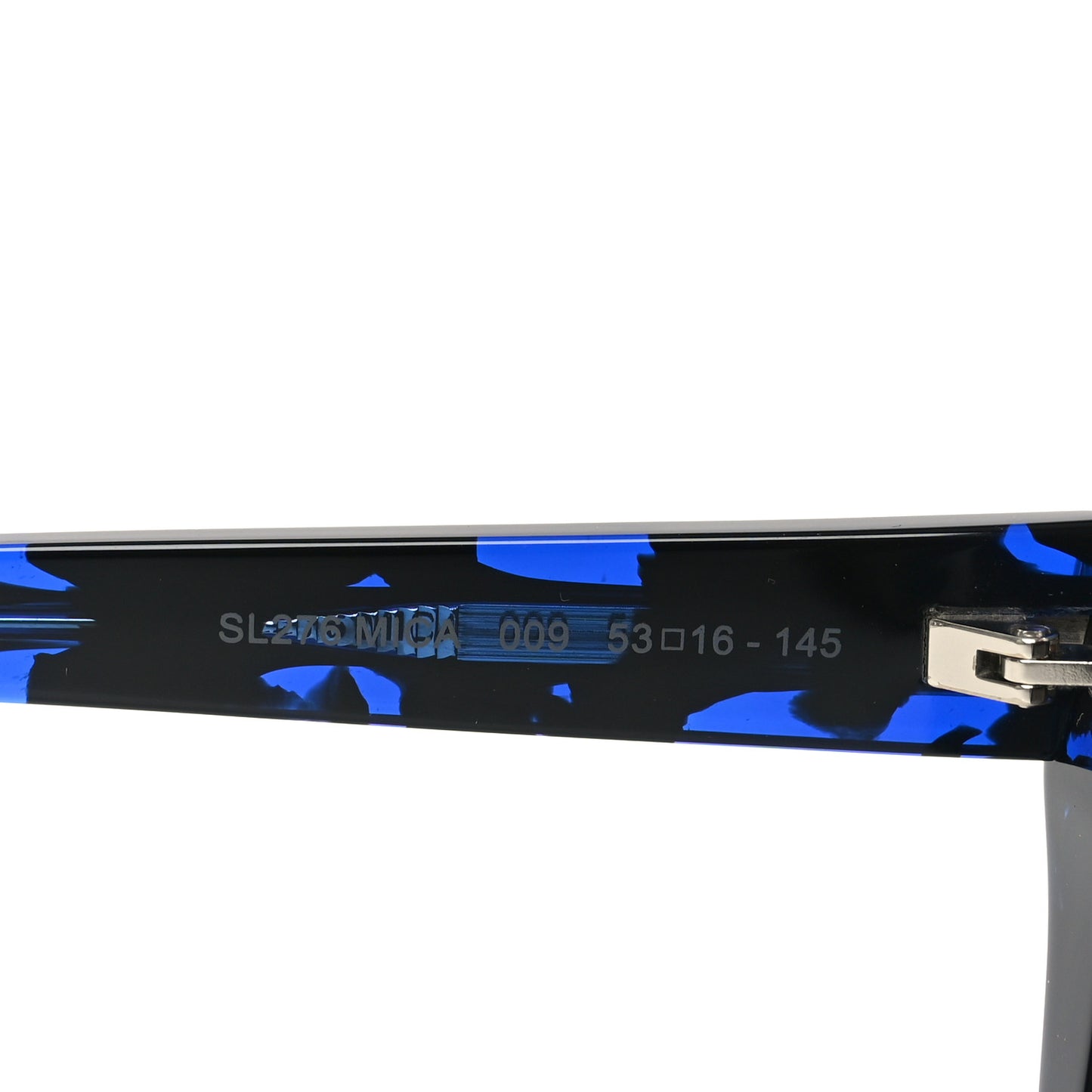 Acetate Mica Cat Eye Sunglasses SL 276 Black Blue