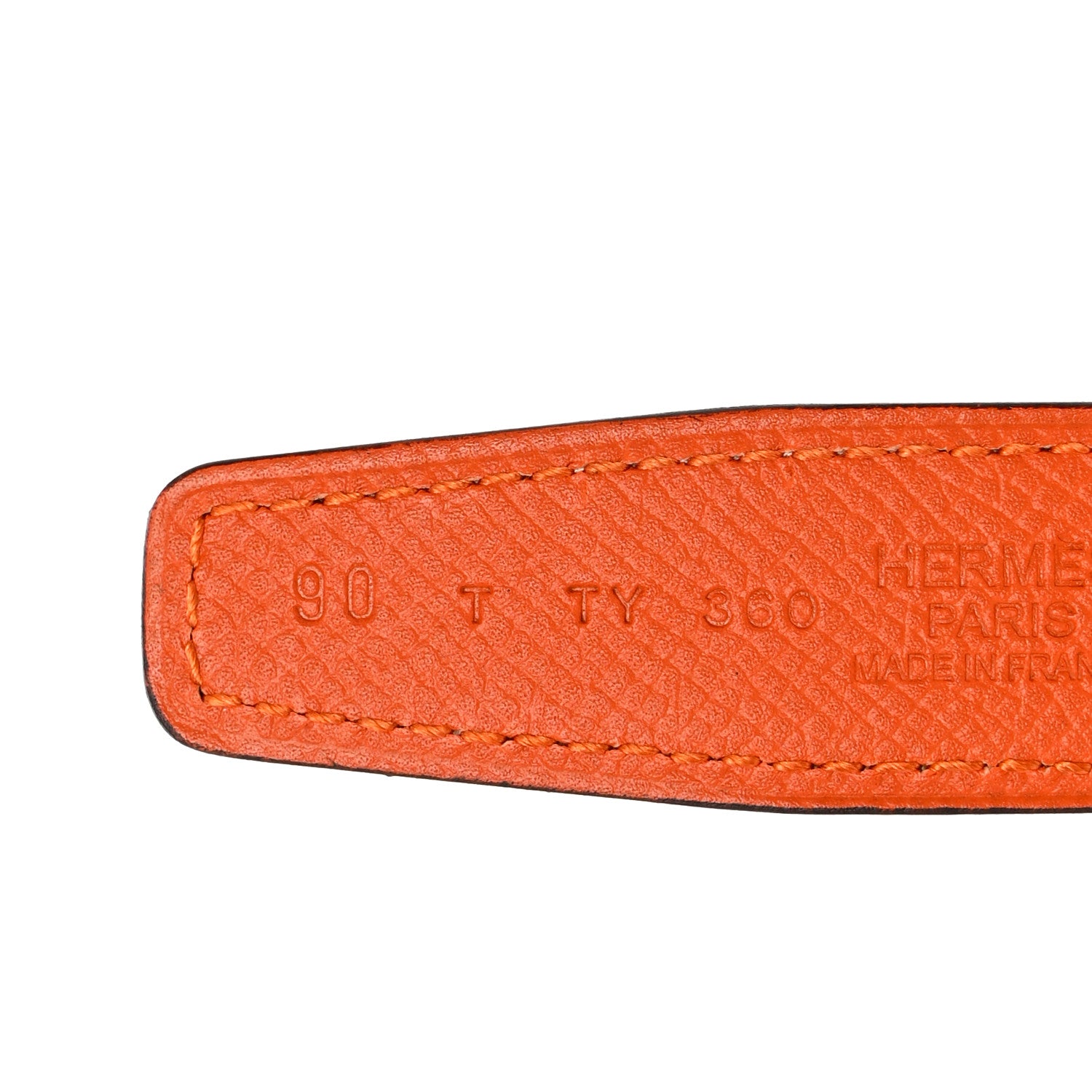 Hermes Epsom 24mm Constance Belt 90 Orange White 6 of 7