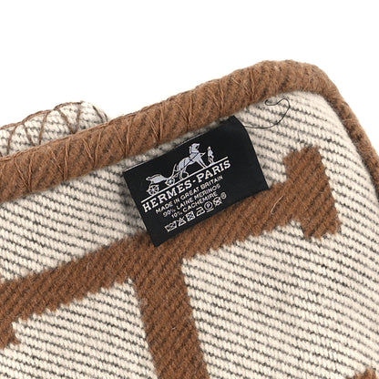 Hermes Wool Cashmere Avalon Blanket Ecru Camel 3 of 3