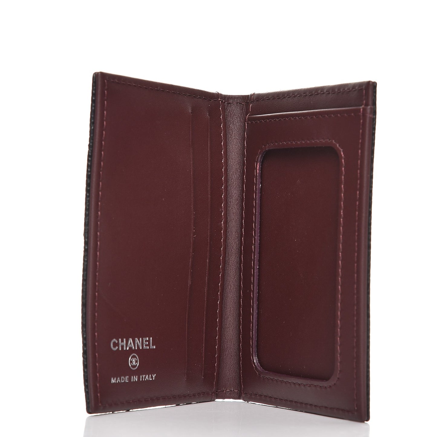 Caviar Quilted Card Holder Wallet Black