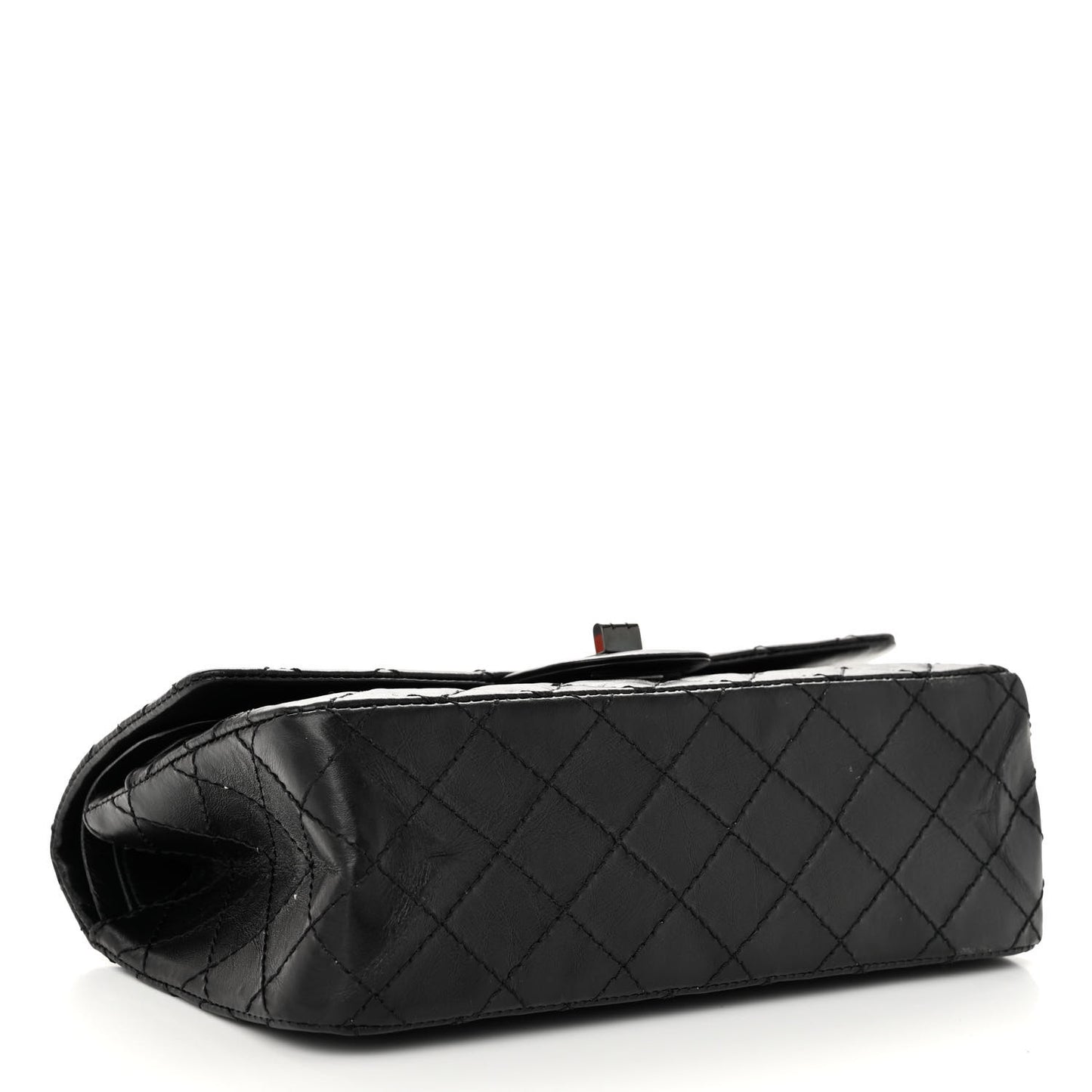 Aged Calfskin Quilted 2.55 Reissue 225 Flap So Black