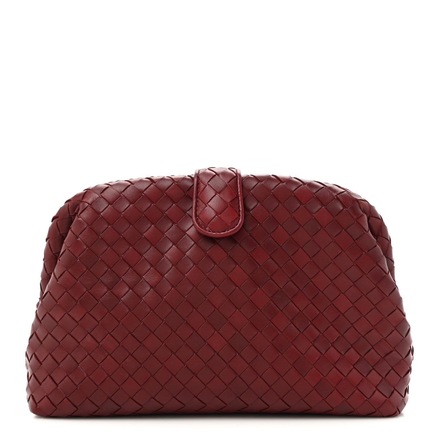 Bottega Veneta Nappa Intrecciato The Lauren 1980 Clutch Gigolo Red 1 of 6