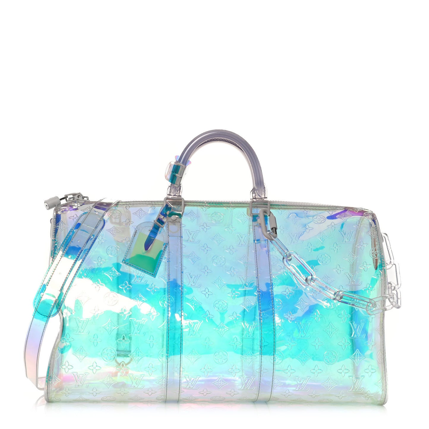 PVC Monogram Keepall Bandouliere 50 Iridescent Prism