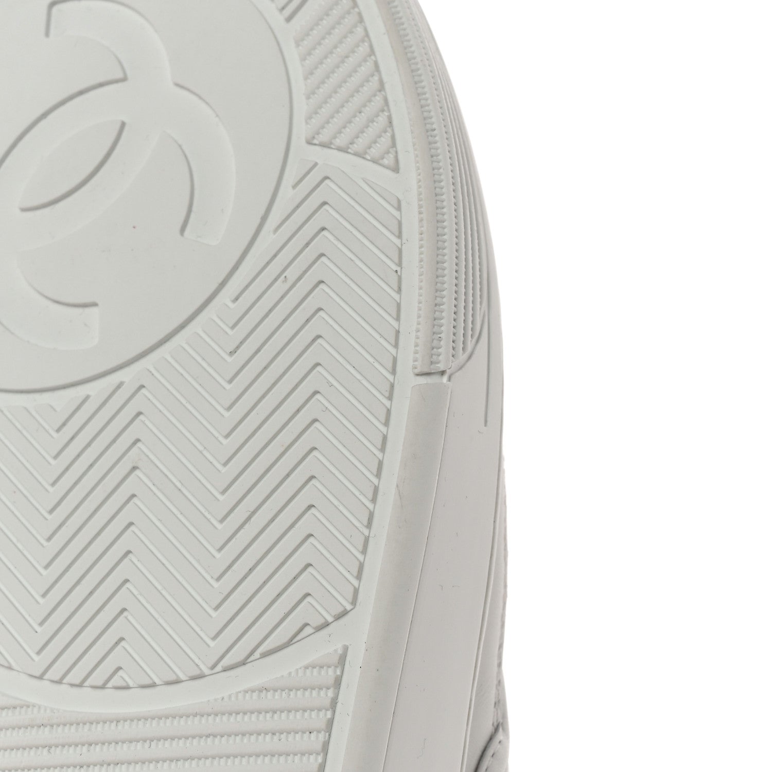 Chanel Calfskin CC Womens Sneakers 38.5 White 9 of 11