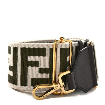 Fendi Ribbon Vitello Seta FF 1974 Adjustable Strap You Nube Military Chocolate 1 of 6