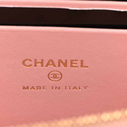 Chanel Calfskin Crocodile Embossed Crococo Exoticoco Vanity With Chain  Light Pink 6 of 11