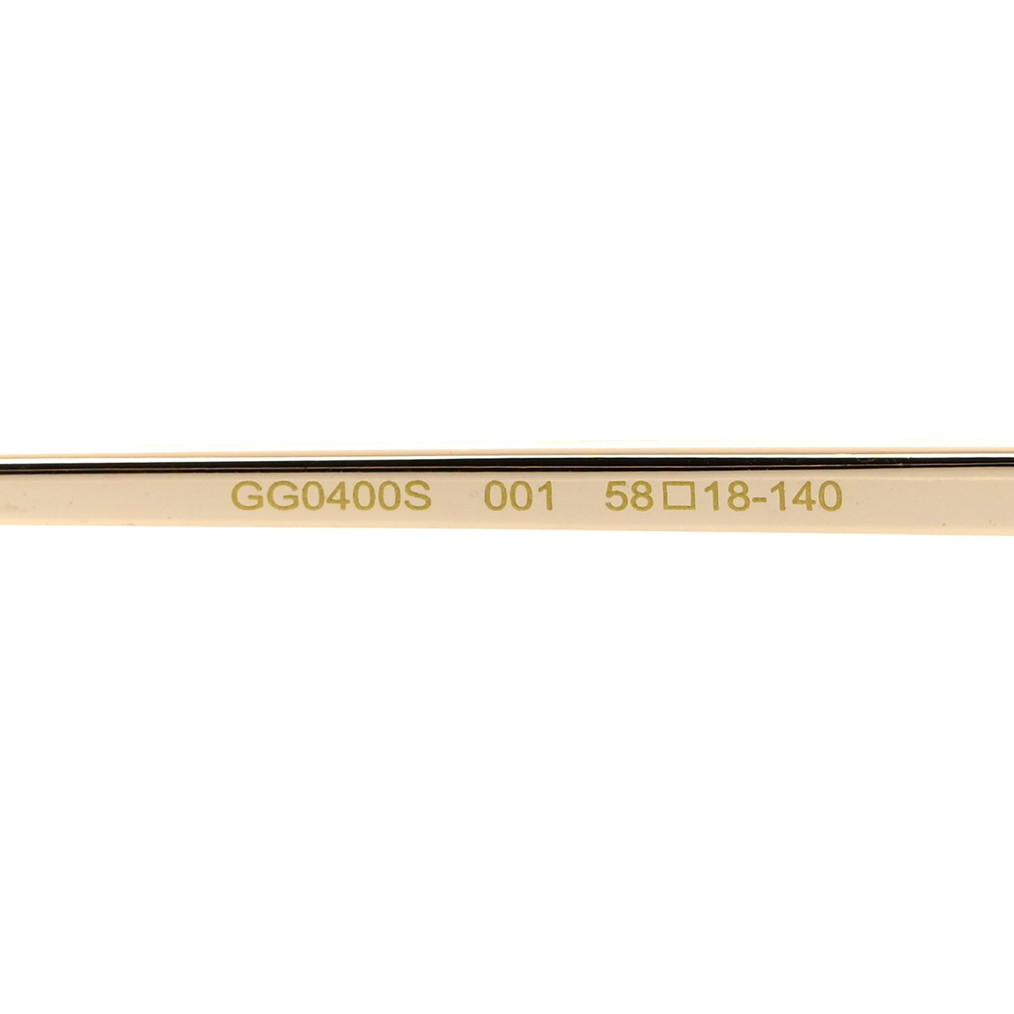 Acetate Oversize Square Frame GG0400S Sunglasses Gold