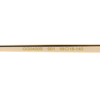 Gucci Acetate Oversize Square Frame GG0400S Sunglasses Gold 6 of 8