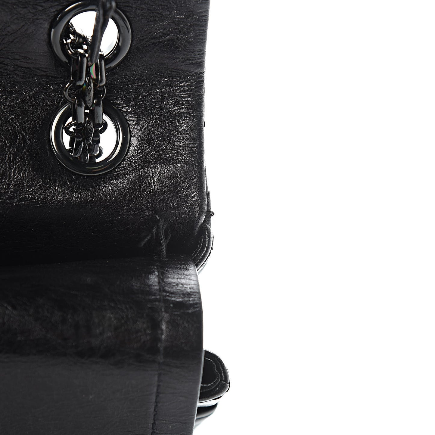 Glazed Calfskin Quilted 2.55 Reissue 226 Flap So Black