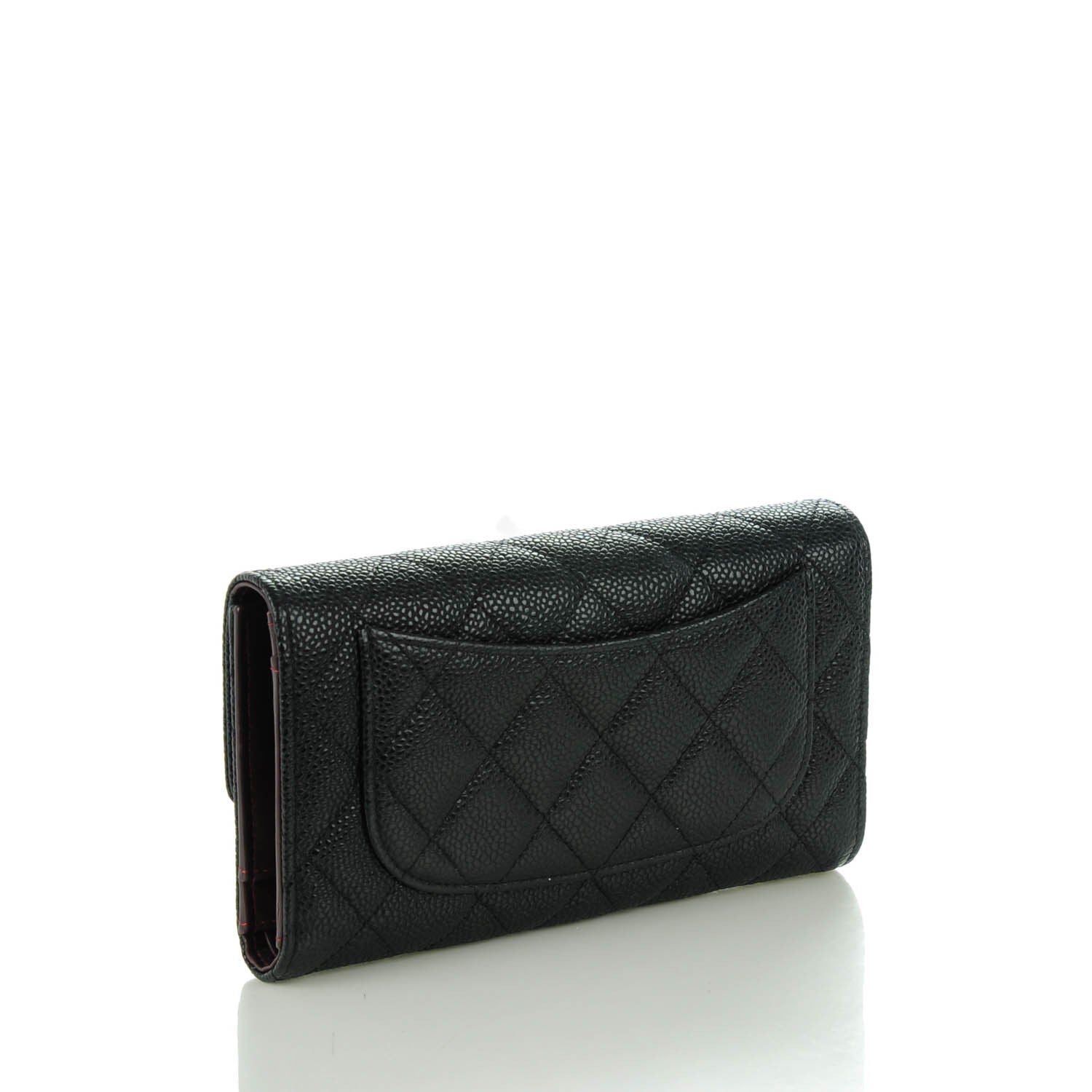 Chanel Caviar Quilted Large Flap Wallet Black 3 of 8