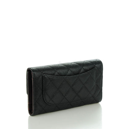 Chanel Caviar Quilted Large Flap Wallet Black 3 of 8