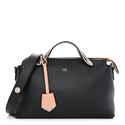 Fendi Vitello Dolce 4 Color Medium By The Way Multicolor Boston Bag Blue Notte Baby Pink 1 of 16