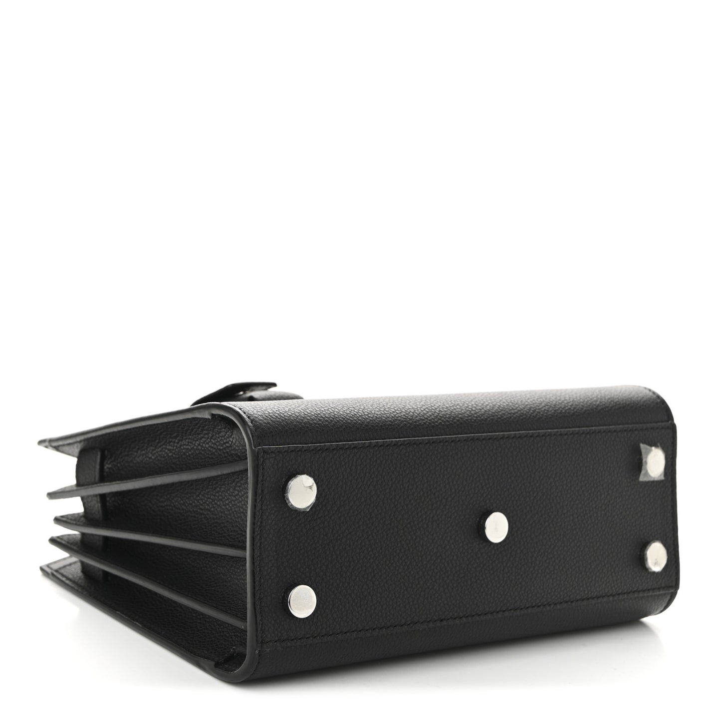 Grained Calfskin Nano Sac De Jour Black