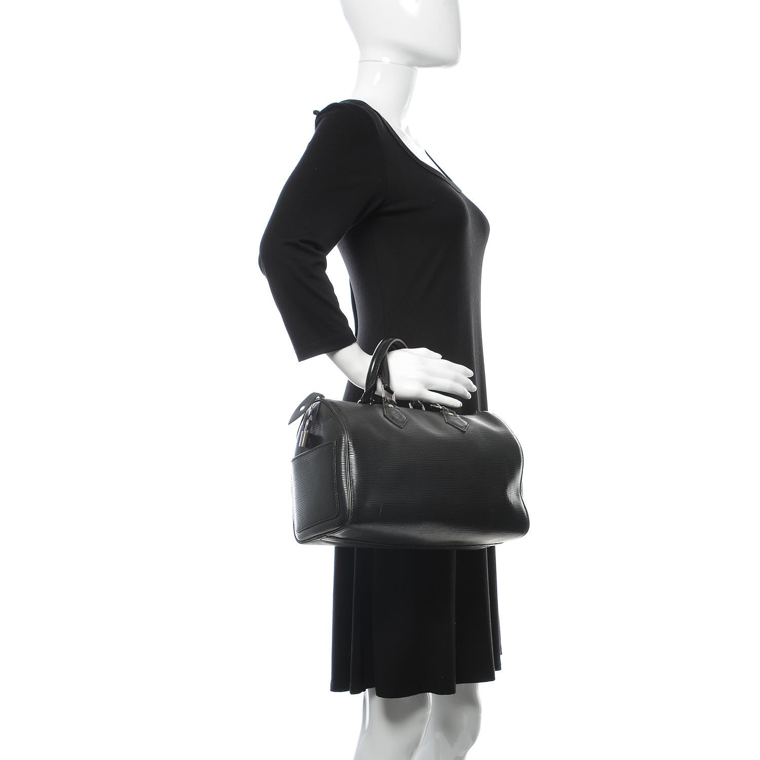 Louis Vuitton Epi Speedy 25 Black 2 of 25