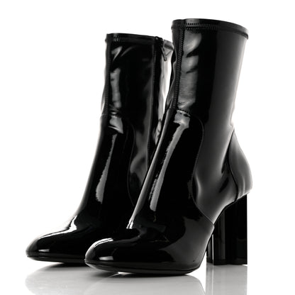 Louis Vuitton Patent Silhouette Ankle Boots 38.5 Black 3 of 8