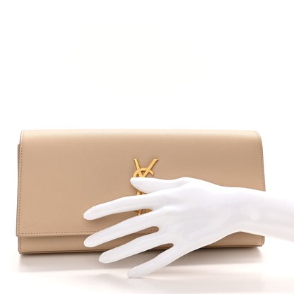 Saint Laurent Grain De Poudre Classic Monogram Cassandre Clutch Nude 3 of 10