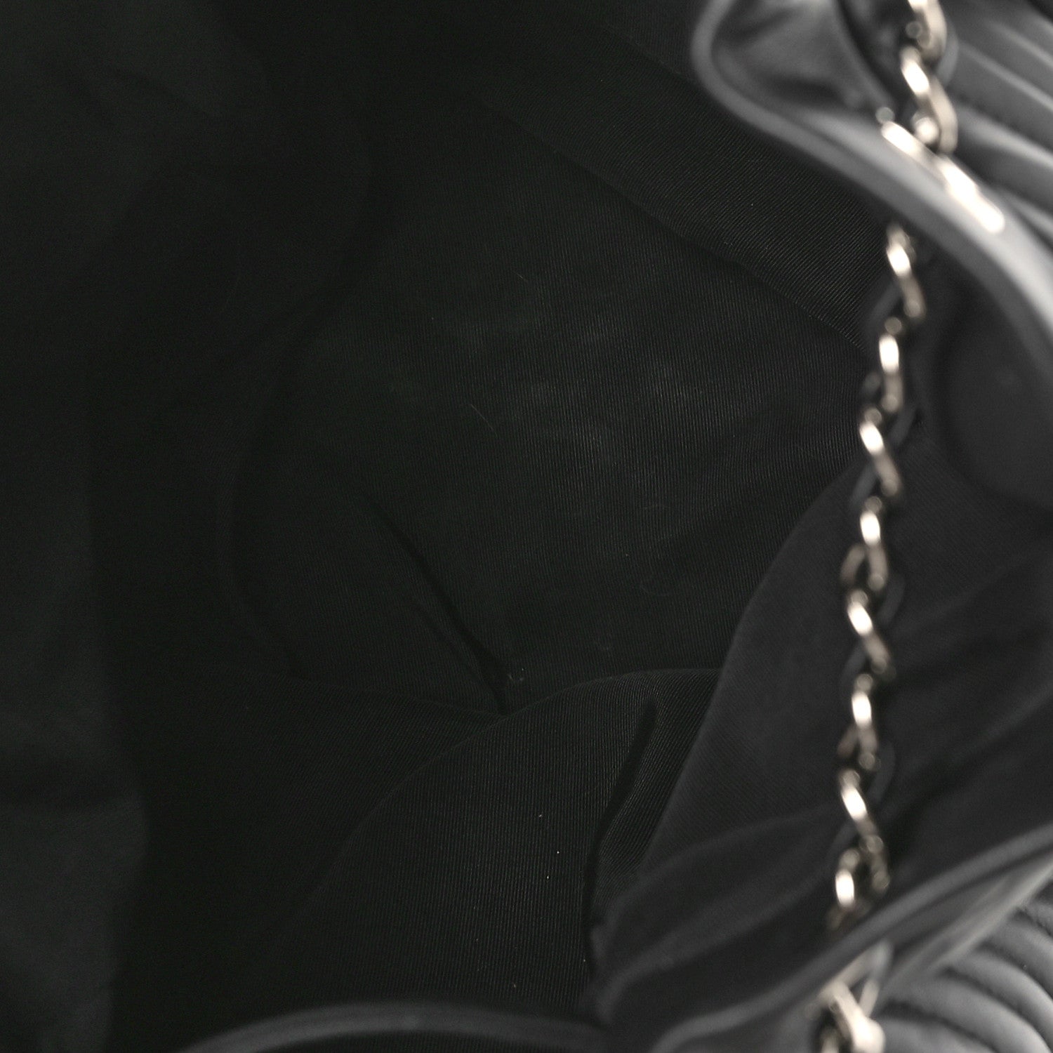 Chanel Lambskin Chevron Large Urban Spirit Drawstring Bag Black 6 of 11