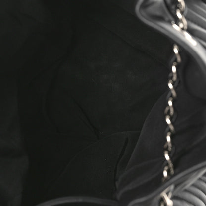 Chanel Lambskin Chevron Large Urban Spirit Drawstring Bag Black 6 of 11