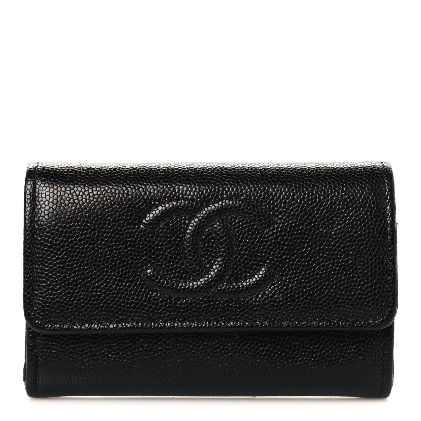 Caviar Timeless CC Flap Card Holder Black Black