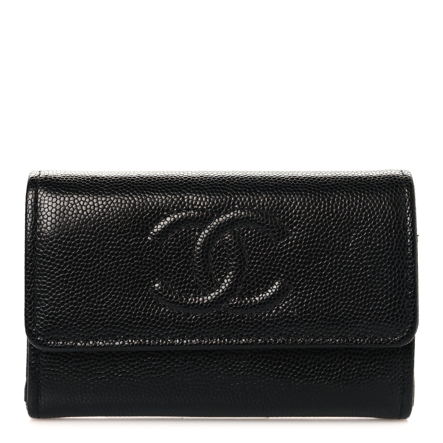 Chanel Caviar Timeless CC Flap Card Holder Black Black 1 of 9