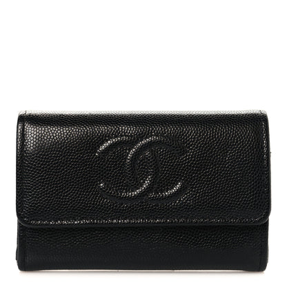 Chanel Caviar Timeless CC Flap Card Holder Black Black 1 of 9