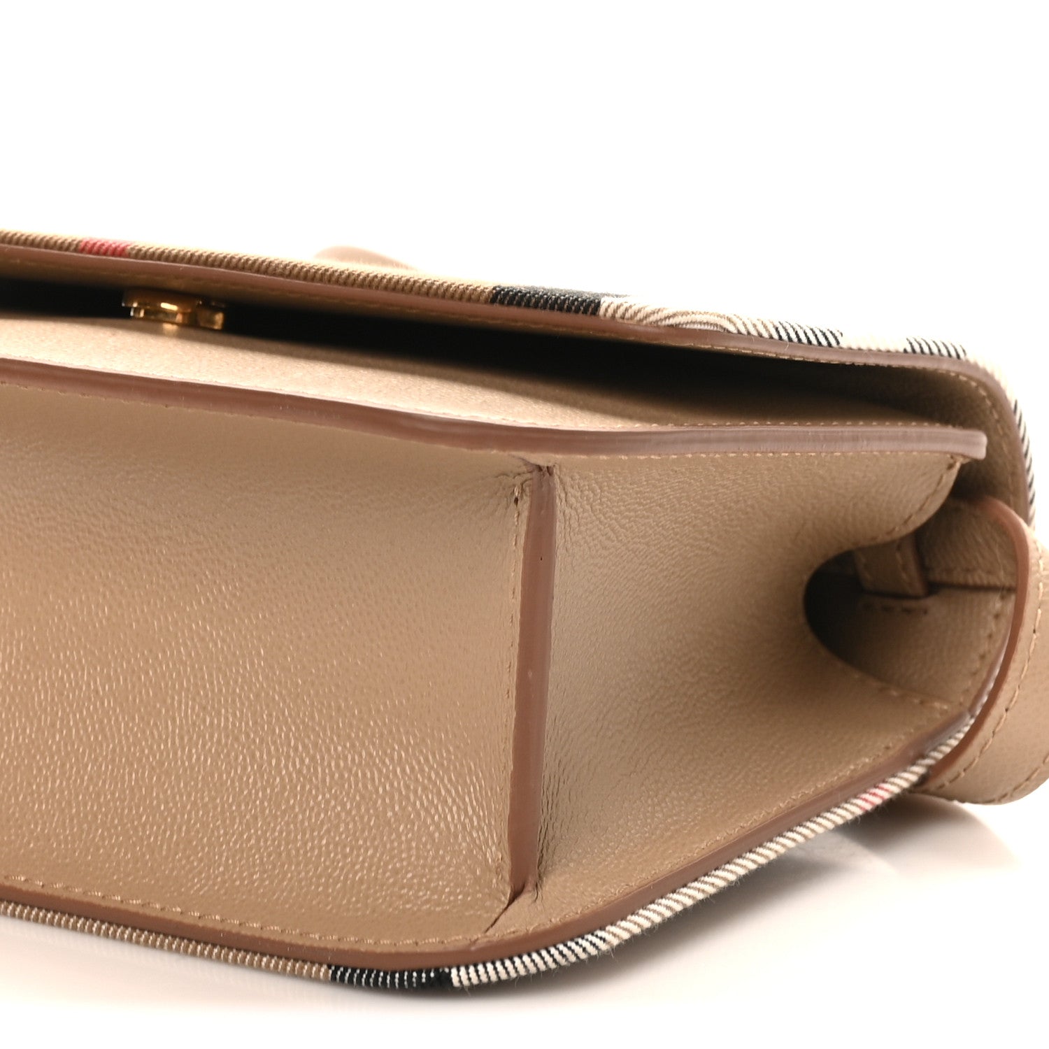 Burberry Grained Calfskin House Check Small Madison Shoulder Bag Chestnut Beige 9 of 9