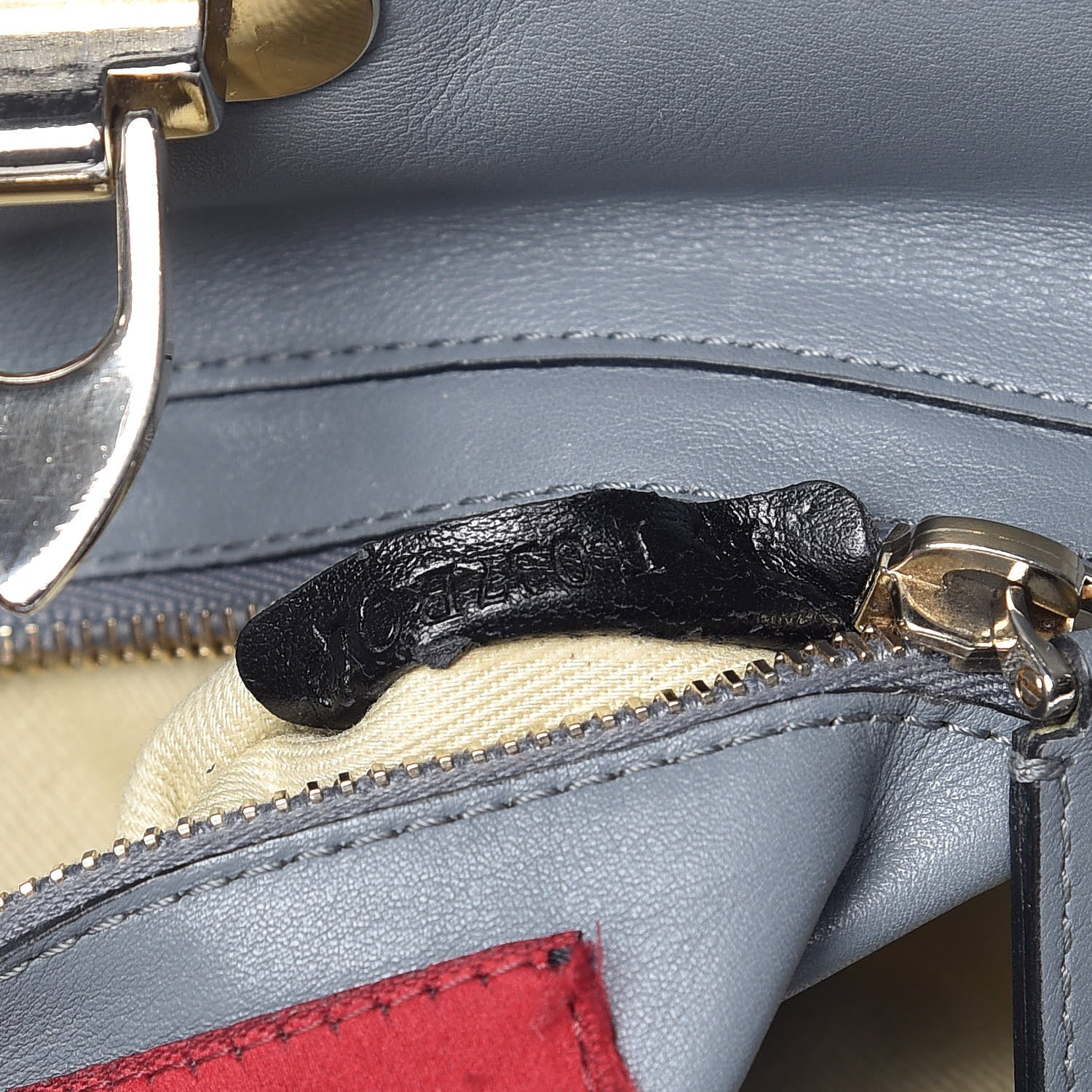 Valentino Garavani Vitello Small Rockstud Tote Grey 8 of 22