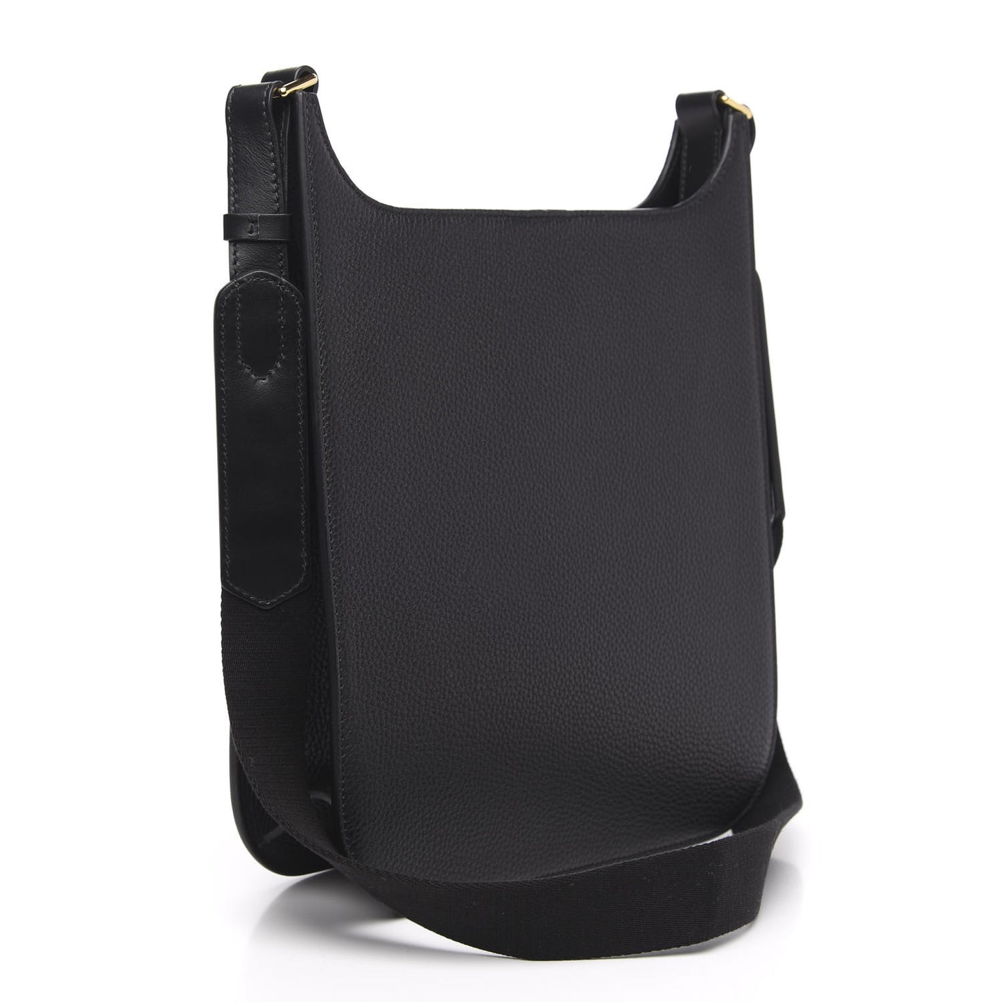 Grain Calfskin T Twist Crossbody Bag Black