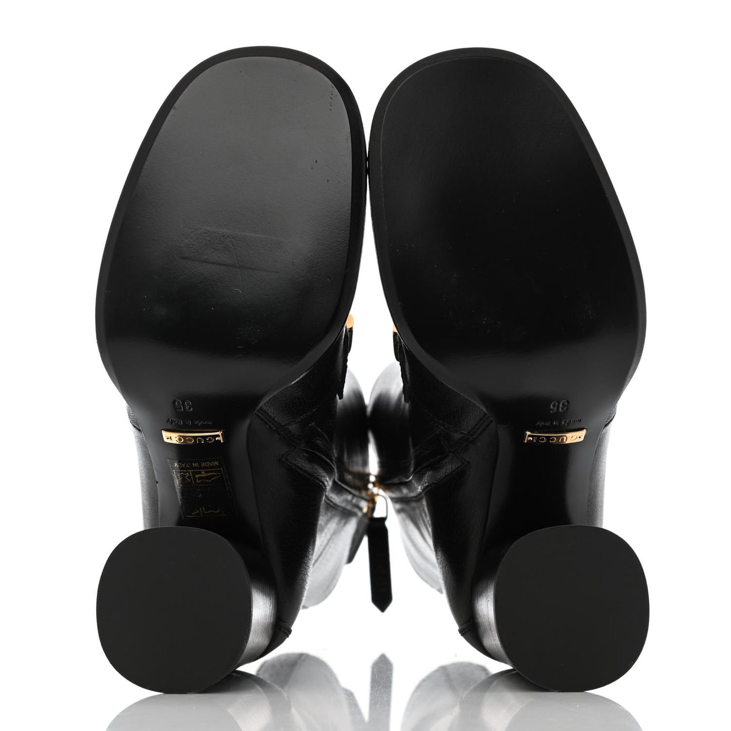 Goatskin Austin Calfskin Sylvie Chain Ankle Boots 35 Black