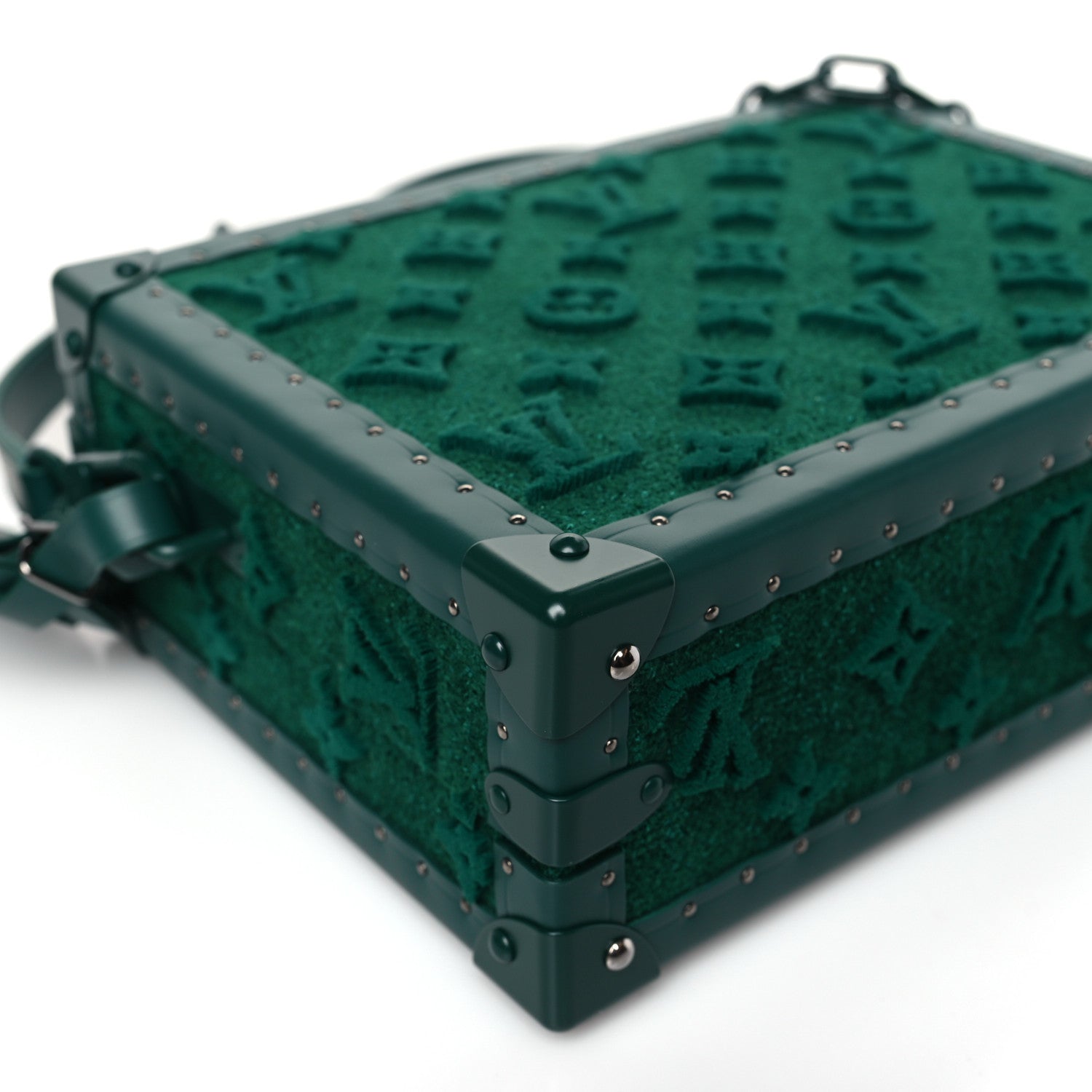 Louis Vuitton Monogram Tuffetage Clutch Box Green 1430635