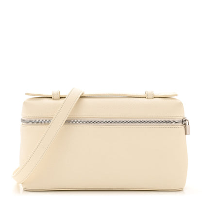 Loro Piana LORO PIANA Grained Calfskin L19 Extra Pocket Pouch Whisper White 1 of 9