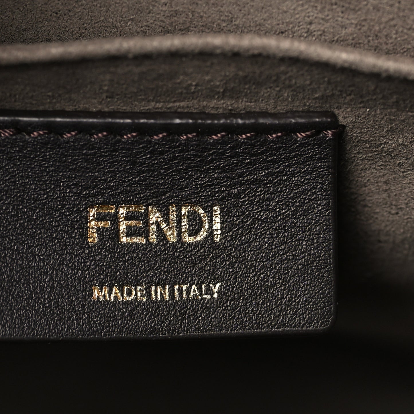 Vitello Century F is Fendi Bi-Color FF 1974 Embossed Kan I Shoulder Bag Fragola Maya Black