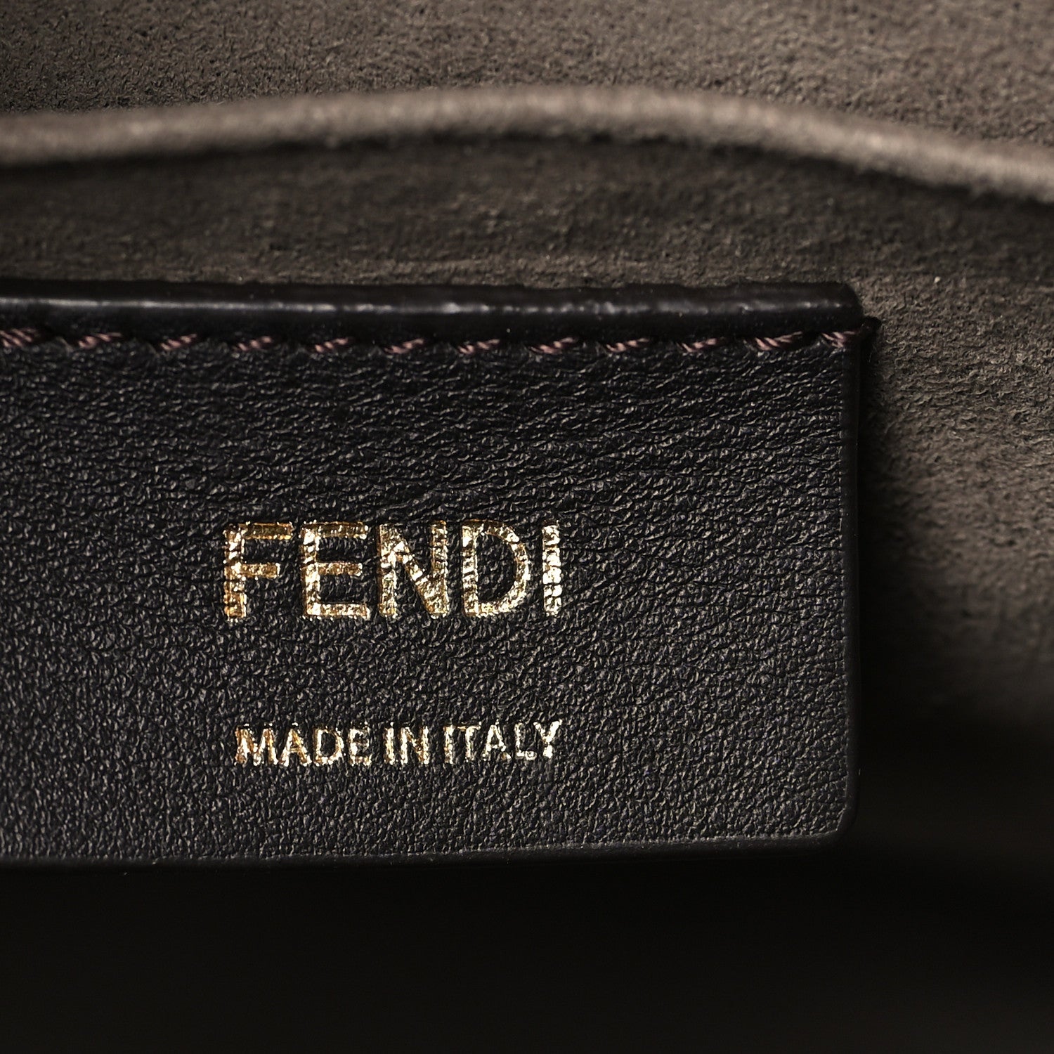 Fendi Vitello Century F is Fendi Bi-Color FF 1974 Embossed Kan I Shoulder Bag Fragola Maya Black 6 of 9