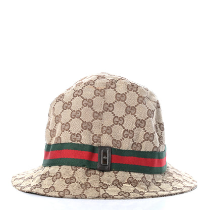 Gucci Monogram Web Bucket Hat M Brown 4 of 8