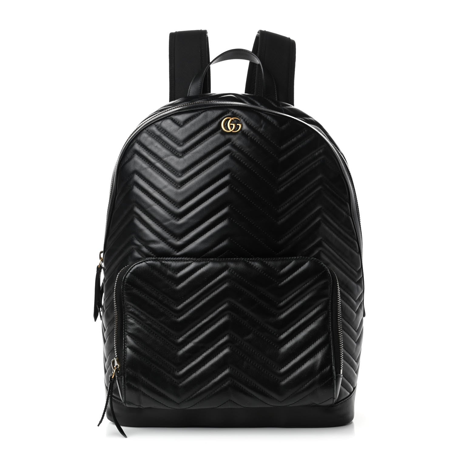 Gucci Calfskin Matelasse GG Marmont Day Backpack Black 1 of 4